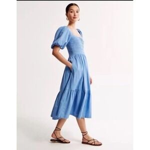 Abercrombie & Fitch Blue Midi Dress
